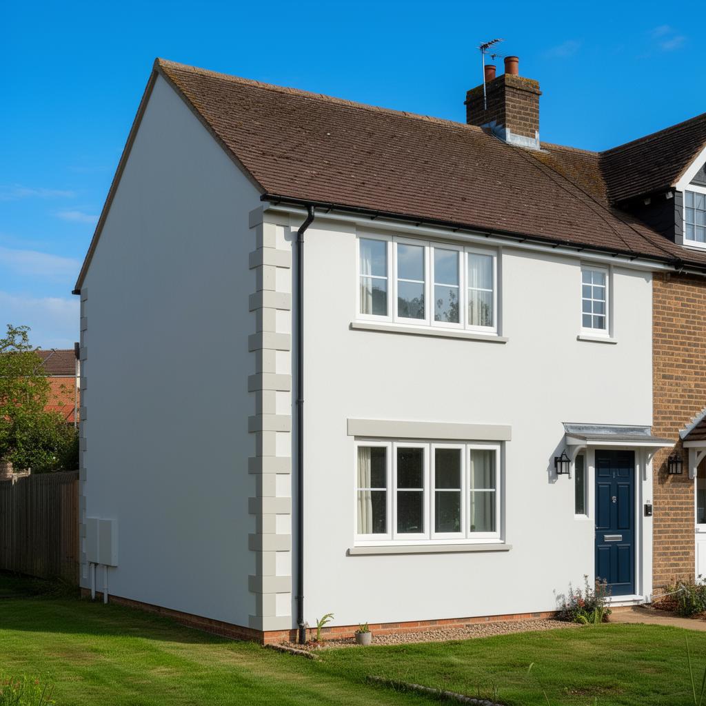 Freshly rendered UK home completed by Home Rendering Specialists